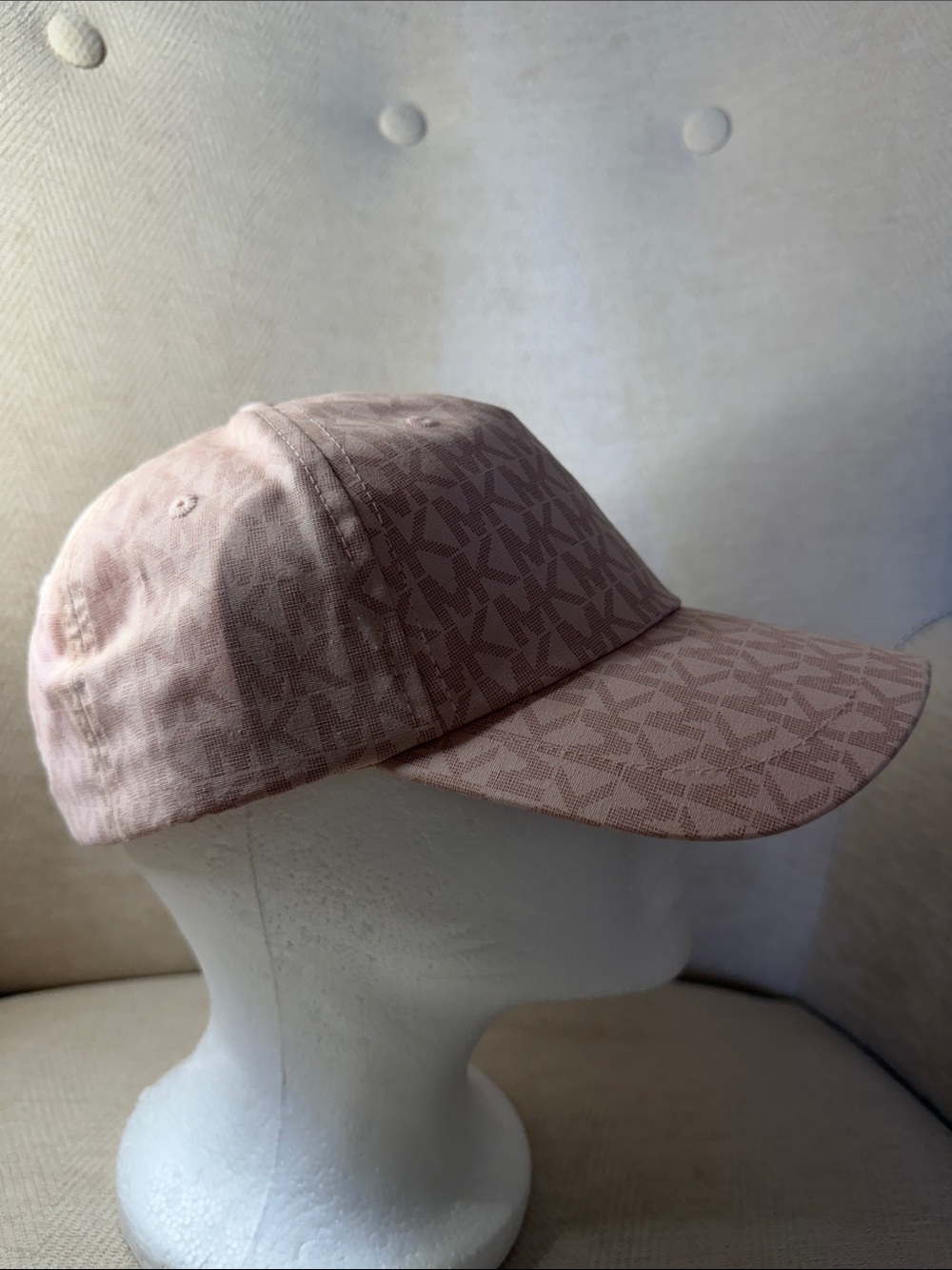 Michael Kors Light Pink MK Monogram Baseball Cap - Picture 2 of 7